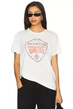 Футболка "Клуб гонок волков" boyfriend от Lauren Moshi, milk