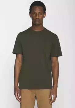 Футболка KnowledgeCotton Apparel "Basic Shirt", прямого кроя, цвет Forrest Night