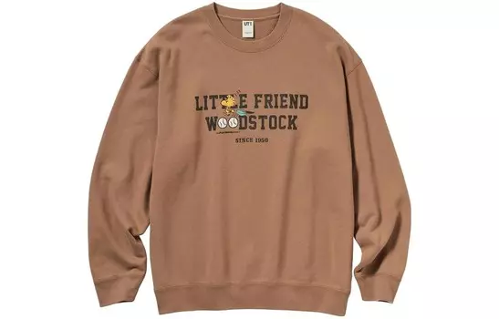 Футболка ко-брендовой серии X PEANUTS, унисекс, верблюжий цвет Uniqlo, коричневый
