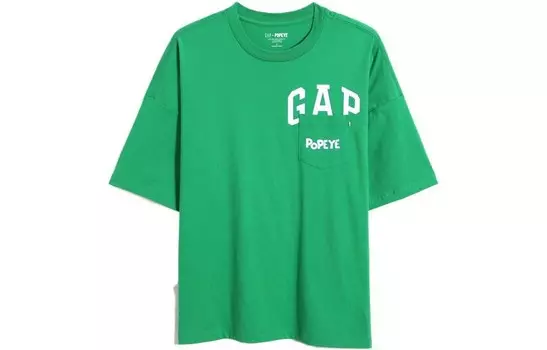 Футболка ко-брендовой серии X Popeye унисекс Gap, зеленый