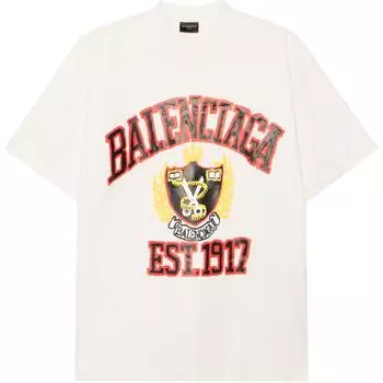 Футболка колледжа Balenciaga, бежевый