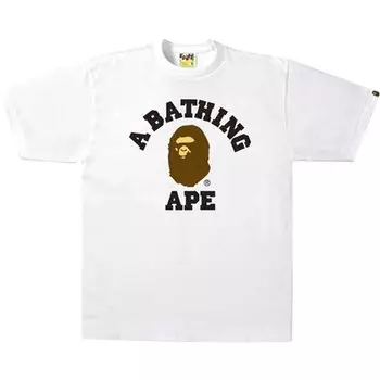 Футболка колледжа BAPE Белая