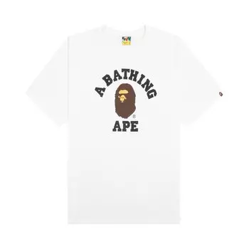 Футболка колледжа BAPE Белая