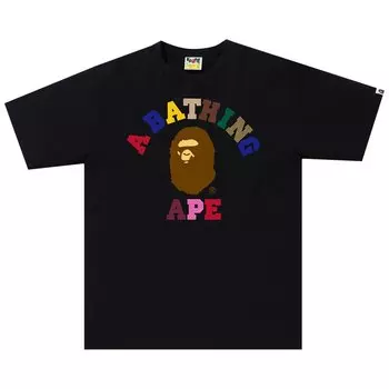 Футболка колледжа BAPE Colors, черная