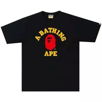 Футболка колледжа BAPE Colors, черная