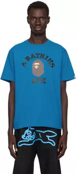 Футболка колледжа BAPE, синий