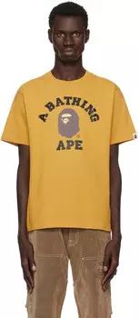 Футболка колледжа BAPE, желтый