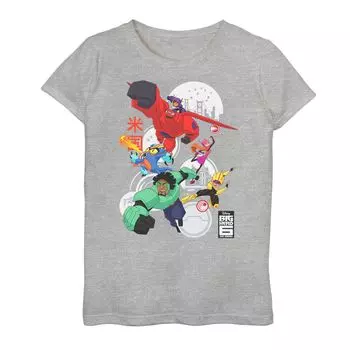 Футболка команды роботов из сериала Disney's Big Hero 6 для девочек 7–16 лет Licensed Character