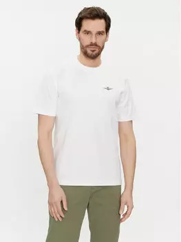 Футболка комфортного кроя Aeronautica Militare, белый