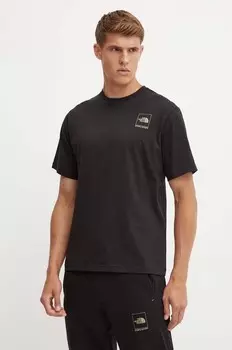 Футболка «Координаты» из хлопка The North Face, черный