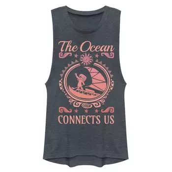 Футболка кораллового цвета «Моана» Disney Moana для юниоров «The Ocean Connects Us» Licensed Character
