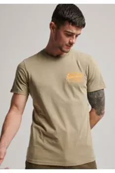 Футболка – коричневая – стандартного кроя SUPERDRY, коричневый