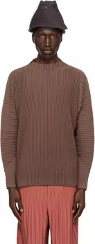 Футболка коричневого цвета Monthly Color November HOMME PLISSe ISSEY MIYAKE