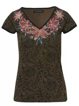 Футболка KOROSHI KURZRMELIGES OBERTEIL, хаки