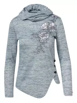 Футболка KOROSHI LANGARM T SHIRT ROLLKRAGENPULLOVER, серый