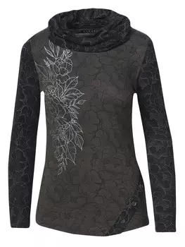 Футболка KOROSHI LANGARM T SHIRT ROLLKRAGENPULLOVER, серый