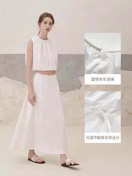 Футболка короткая Mslan, белый