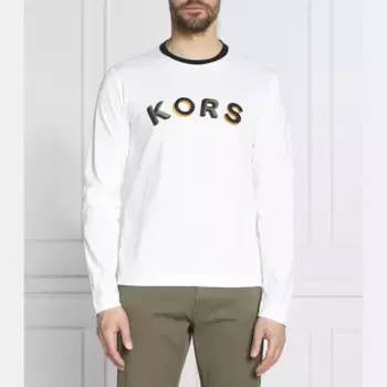 Футболка Kors стандартного кроя с длинными рукавами в стиле ретро. Michael Kors, белый