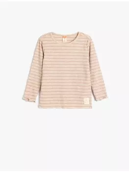 Футболка KOTON, цвет beige gestreift