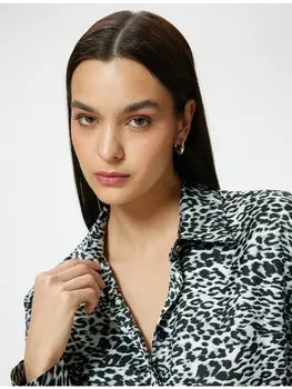 Футболка KOTON Shirt, цвет Schwarz Gemustert