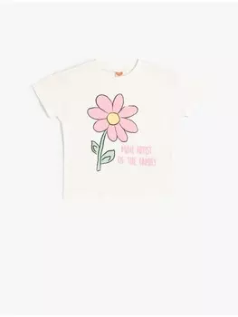 Футболка KOTON T shirt, экрю