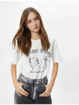 Футболка KOTON T shirt, экрю