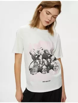 Футболка KOTON T shirt, экрю