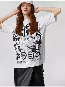 Футболка KOTON T shirt, экрю
