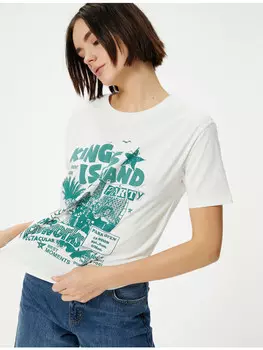 Футболка KOTON T shirt, экрю