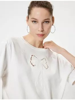 Футболка KOTON T shirt, экрю