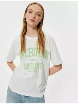 Футболка KOTON T shirt, экрю