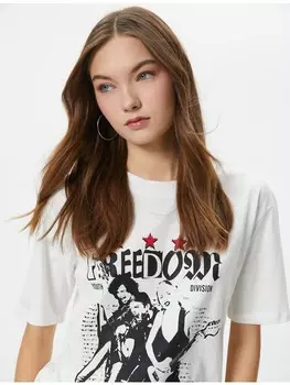 Футболка KOTON T shirt, экрю