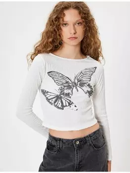 Футболка KOTON T shirt, экрю