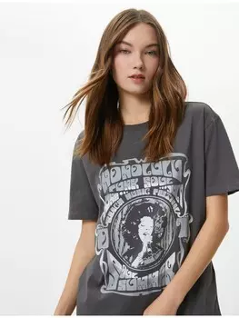 Футболка KOTON T shirt, антрацит