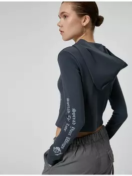 Футболка KOTON T shirt, антрацит