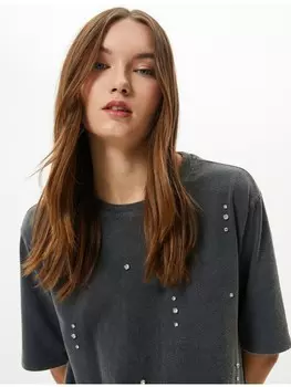 Футболка KOTON T shirt, антрацит