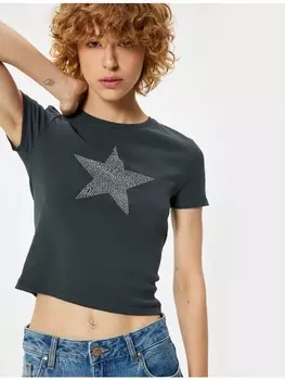Футболка KOTON T shirt, антрацит