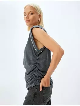 Футболка KOTON T shirt, антрацит