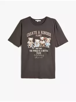 Футболка KOTON T shirt, антрацит