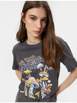 Футболка KOTON T shirt, антрацит