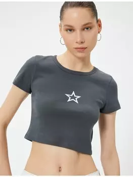 Футболка KOTON T shirt, антрацит