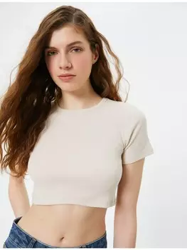 Футболка KOTON T shirt, бежевый