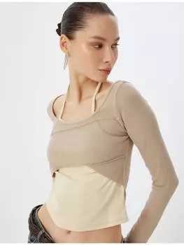 Футболка KOTON T-shirt, бежевый