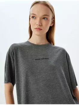Футболка KOTON T shirt, цвет anthrazit melange