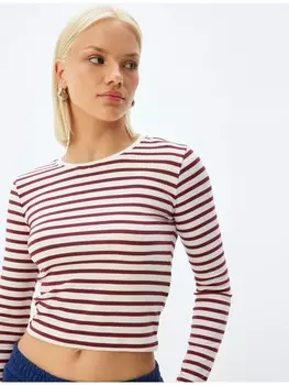 Футболка KOTON T-shirt, цвет Bordo Gestreift