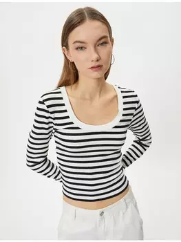 Футболка KOTON T shirt, цвет ekru gestreift