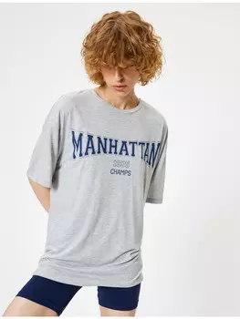 Футболка KOTON T shirt, цвет grau melange