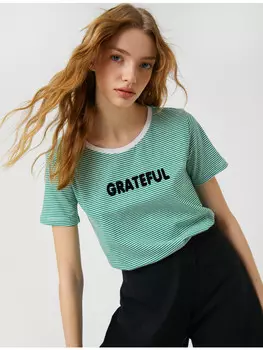 Футболка KOTON T shirt, цвет grn gestreift