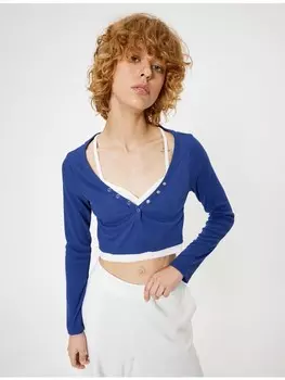 Футболка KOTON T-shirt, цвет Marineblau