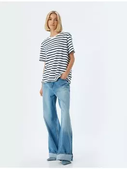 Футболка KOTON T shirt, цвет marineblau gestreift